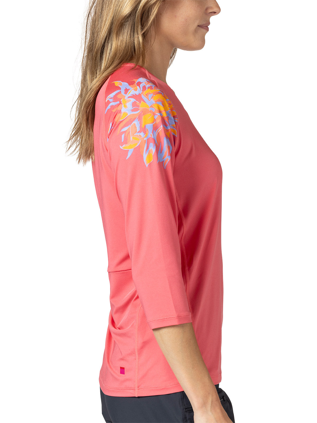 Terry Rover 3/4 Sleeve Bike Top in Coral | Chroma Colorway