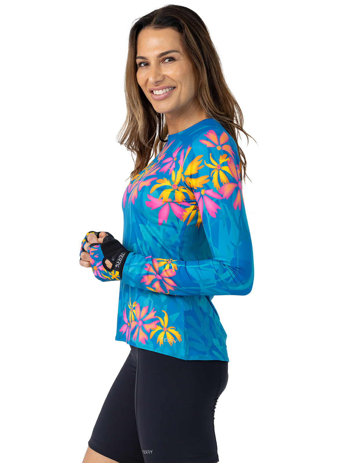 Terry Soleil Long Sleeve Bike Top in color || Catalan