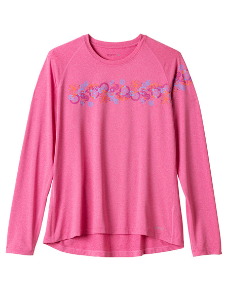 Terry Tech Tee Flow Long Sleeve in color || Pink Heather | Symphony