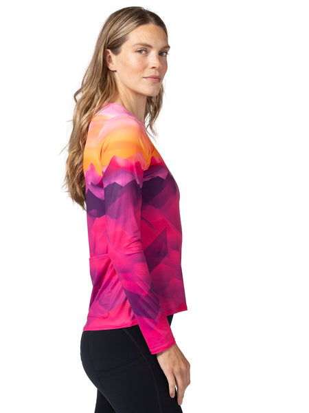 Terry Soleil Long Sleeve Bike Top in color || Impasto Stripe