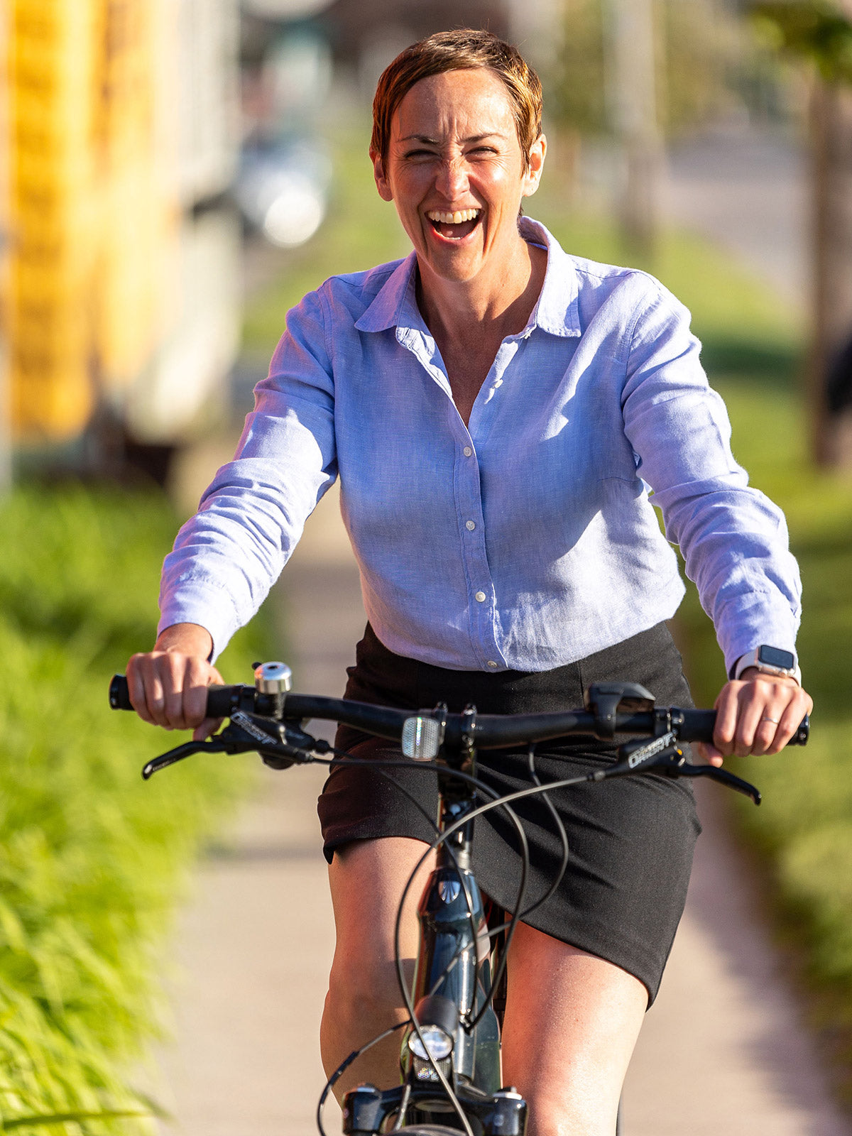 jengreen designs Pencil Bicycle Skirt in Black Colorway