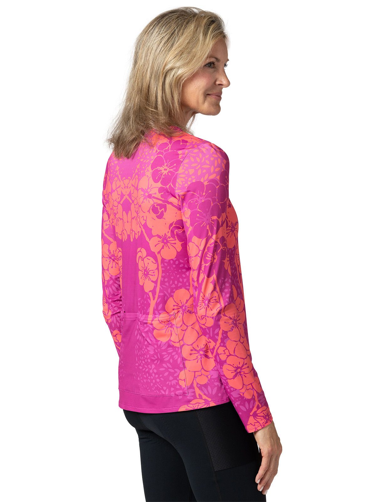 Terry Soleil Flow Long Sleeve Bike Top in color || Lokelani Rose