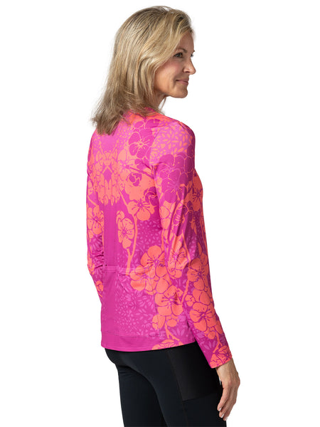 Terry Soleil Flow Long Sleeve Bike Top in color || Lokelani Rose