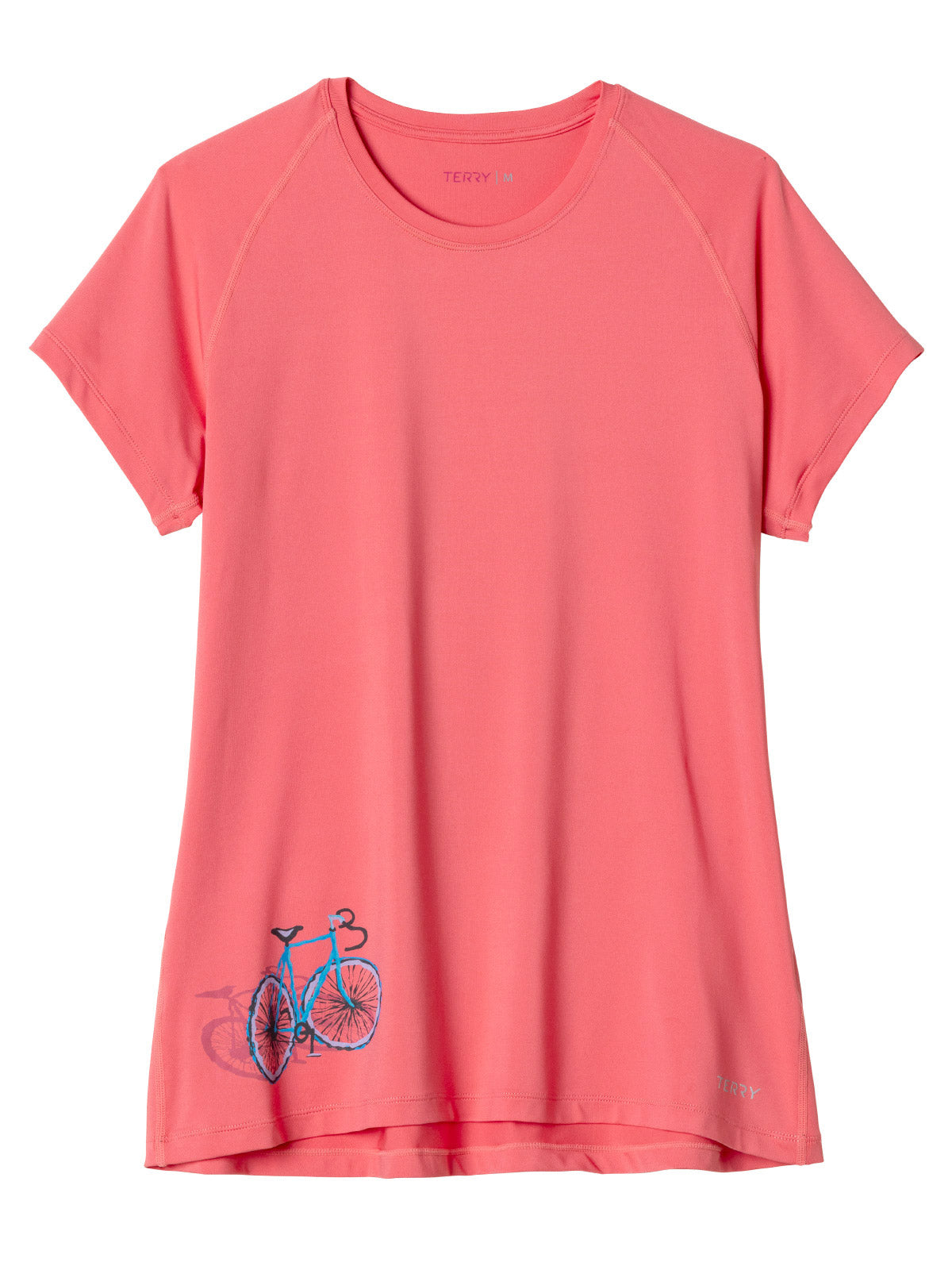 Terry Tech Tee Flow Short Sleeve in Coral | Shadow Colorway