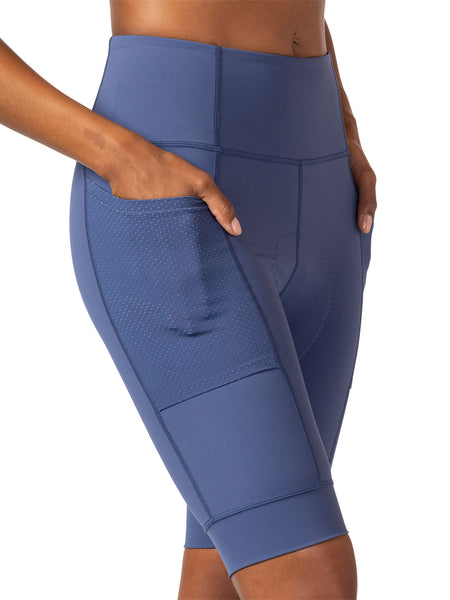 Terry Hi Rise Holster Bike Short in color || Indigo