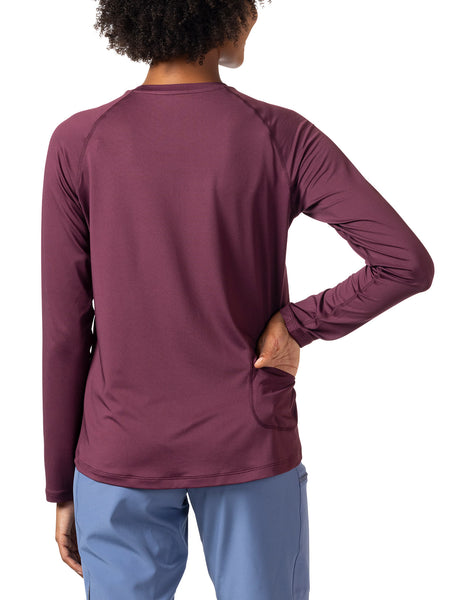Terry Tech Tee Flow Long Sleeve in color || Wine | Lost & Found