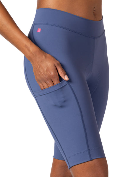 Terry Bike Bermuda Short in color || Indigo