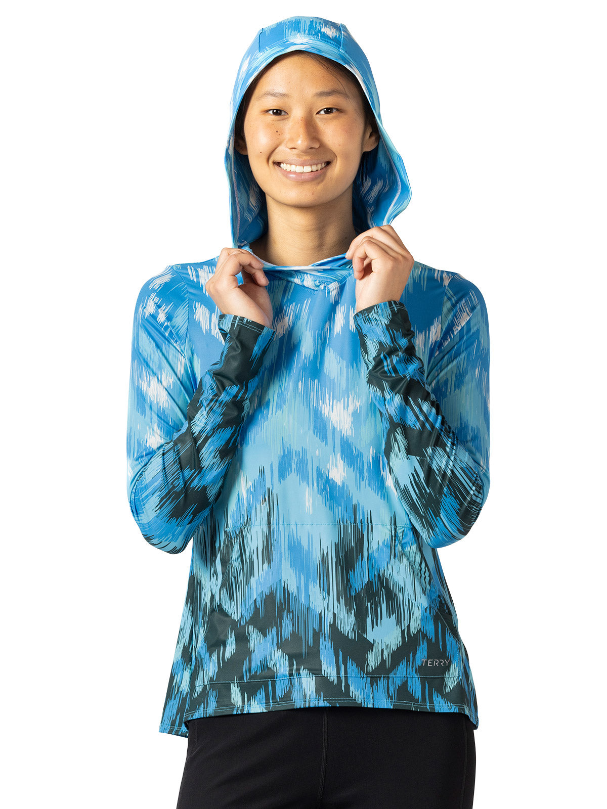 Terry Soleil Bike Hoody in color || Ikat Blue