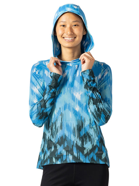 Terry Soleil Bike Hoody in color || Ikat Blue