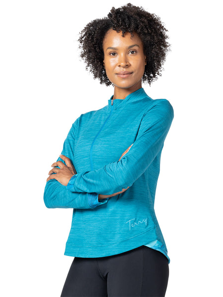 Terry Tulip Bike Jersey in color || Heather Azure