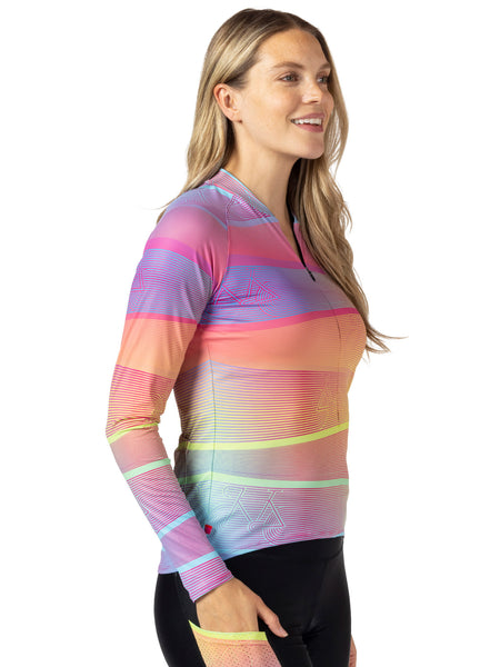 Terry Soleil Long Sleeve Bike Jersey in color || Zoombre