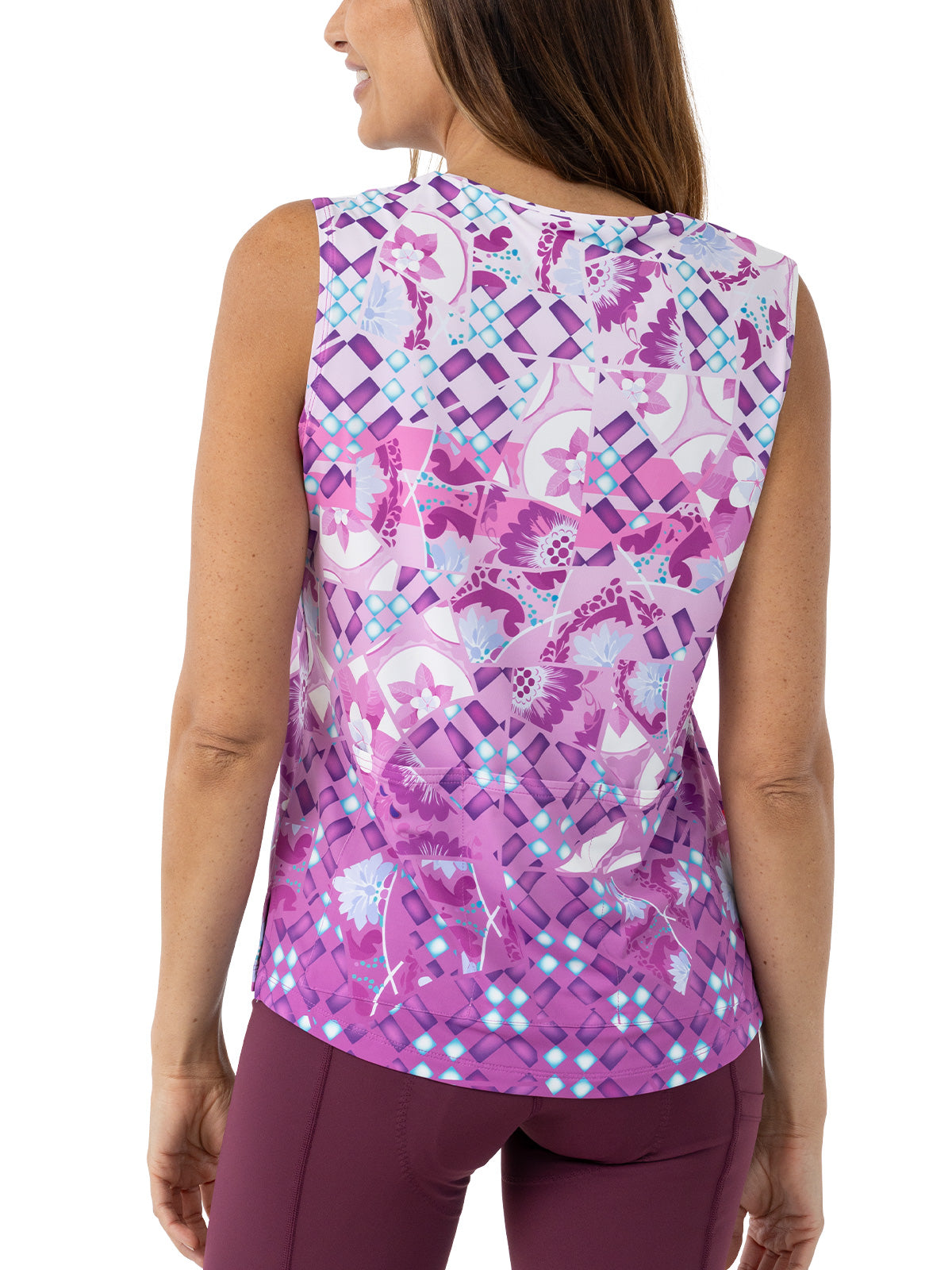 Terry Soleil Split Bike Tank in color || Lavender Mosaic