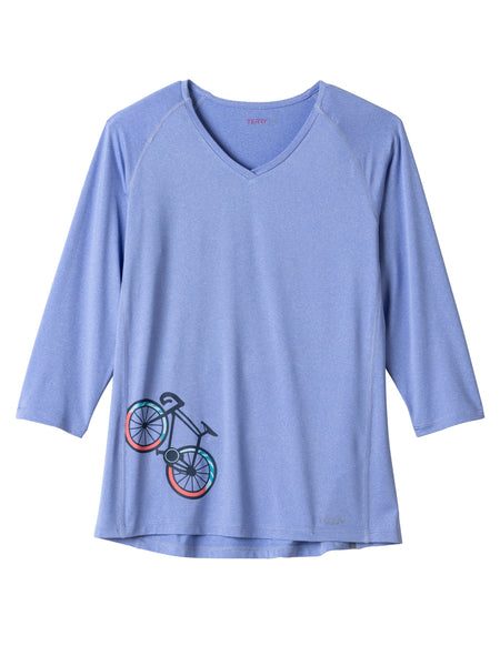 Terry Rover 3/4 Sleeve Top in color || Jacaranda | Hot Wheels