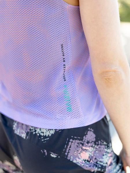 Maloja Wallberg Multi-Sport Tank in color || Summer Sky Iris Grid