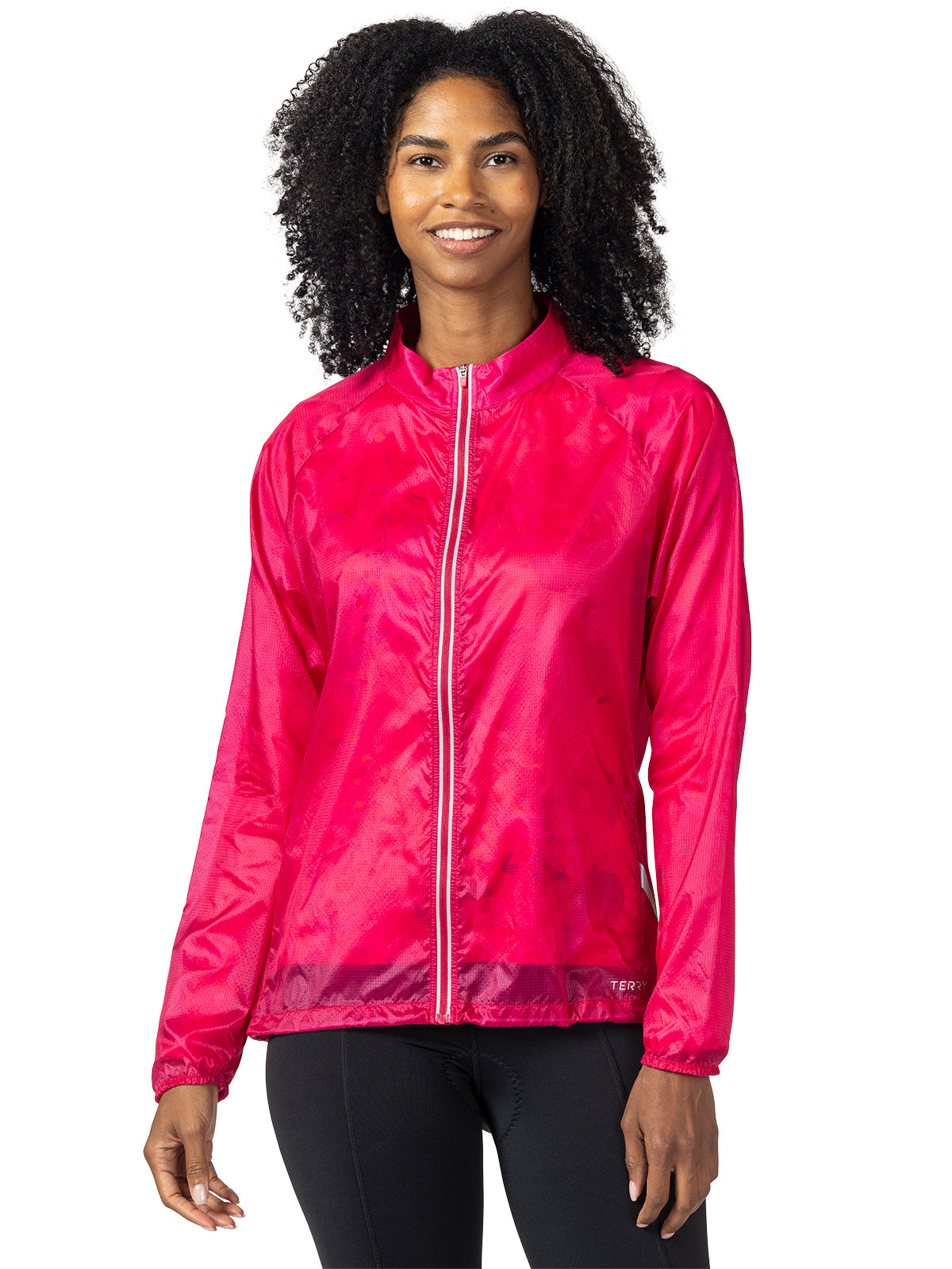 Terry Mistral Packable Bike Jacket in color || Framboise