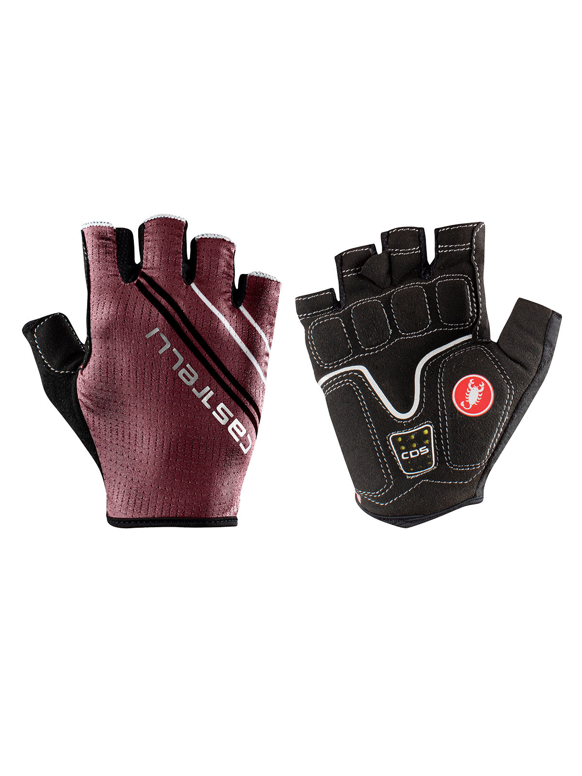 Castelli Dolcissima Cycling Gloves in Bordeaux Colorway