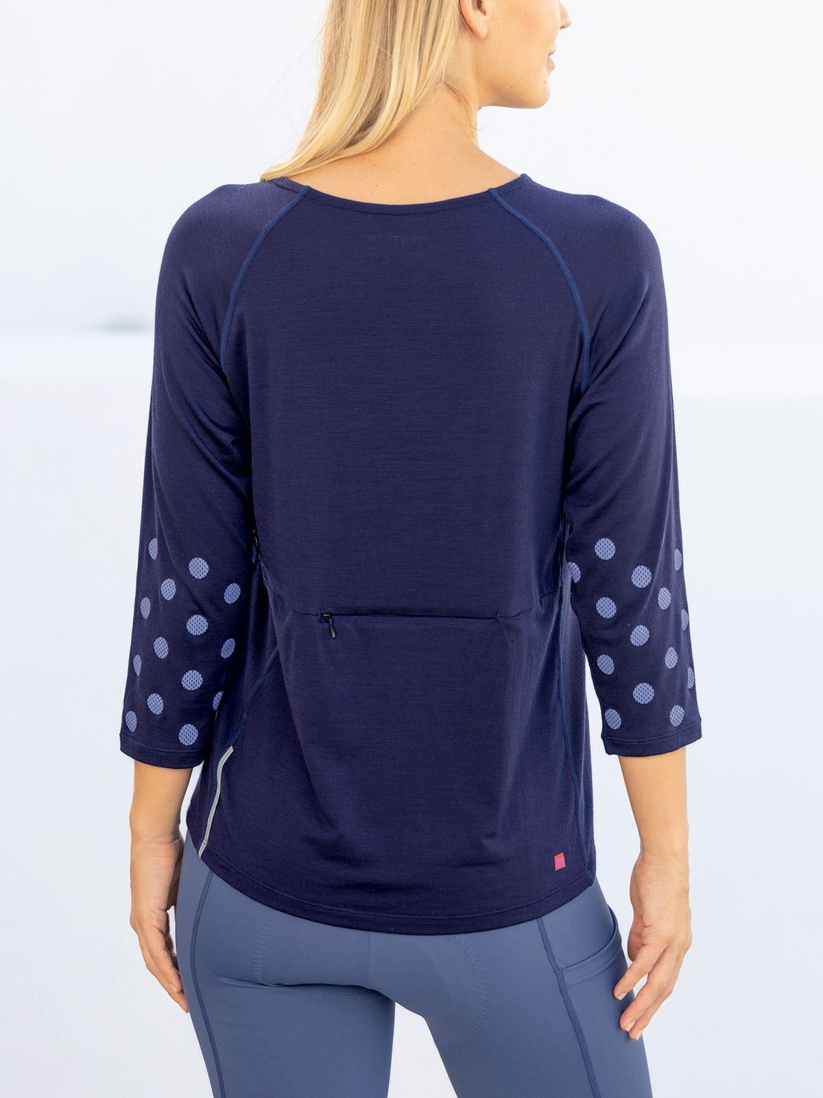  Merino 3/4 Sleeve Top in color || Navy