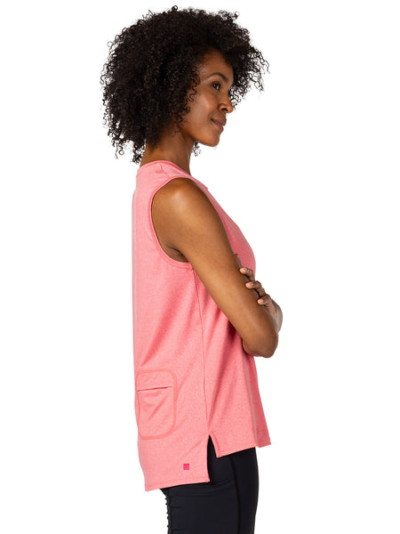 Terry Tech Tee Tank in color || Calypso Coral Trident Cycle