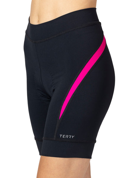 Terry Breakaway LTD Bike Short in color || Black | Neon Pink